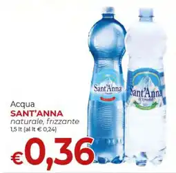 Supermercati Nonna Isa Acqua Sant'Anna naturale, frizzante offerta