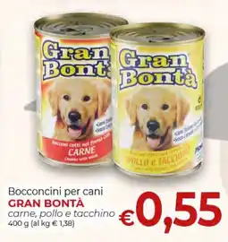 Supermercati Nonna Isa Bocconcini per cani Gran Bontà offerta