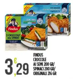Supermercato Pollio Findus crocchette ai semi e spinaci offerta