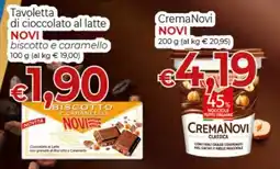 Supermercati Nonna Isa Tavoletta di cioccolato al latte NOVI biscotto e caramello offerta