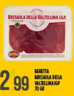 Supermercato Pollio Beretta bresaola della valtellina igp offerta