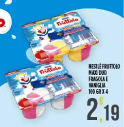 Supermercato Pollio Nestle fruttolo maxi duo fragola e vaniglia offerta
