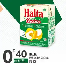 Tutto Risparmio Cash&Carry Halta panna da cucina offerta
