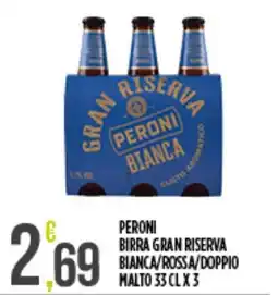 Supermercato Pollio Peroni Gran Riserva Bianca offerta