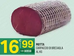 Tutto Risparmio Cash&Carry Motta Carpaccio di Bresaola offerta