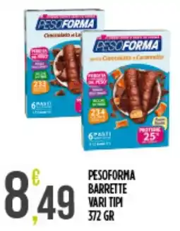 Supermercato Pollio Pesoforma barrette vari tipi offerta
