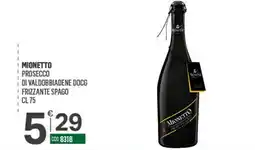 Tutto Risparmio Cash&Carry Mionetto Prosecco di Valdobbiadene DOCG Frizzante Spago offerta