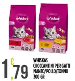 Supermercato Pollio Whiskas croccantini per gatti offerta