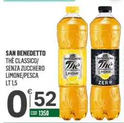 Tutto Risparmio Cash&Carry San Benedetto Thè Classico Senza Zucchero Limone/Pesca offerta