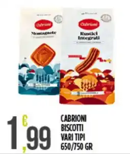 Supermercato Pollio Cabrioni biscotti vari tipi offerta