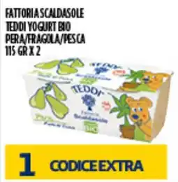 Supermercato Pollio Teddi yogurt bio pera/fragola/pesca offerta