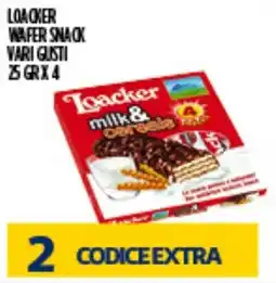 Supermercato Pollio Loacker wafer snack vari gusti offerta