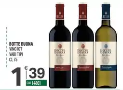 Tutto Risparmio Cash&Carry Botte Buona vino IGT vari tipi offerta