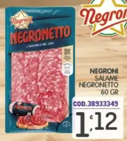 Eurocash Negroni salame negronetto offerta