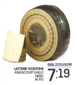 Eurocash Latterie Vicentine Asiago Dop Gallo Nero offerta
