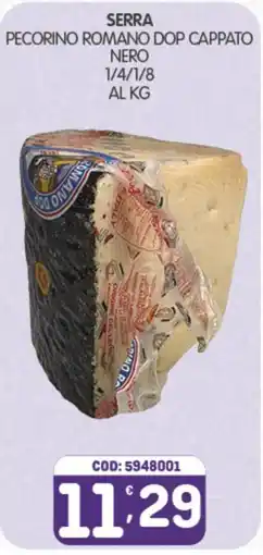 Eurocash Serra pecorino romano dop cappato nero offerta