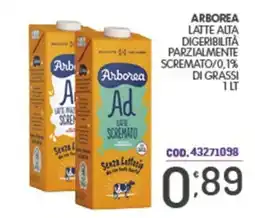 Eurocash Arborea latte parzialmente scremato offerta
