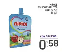 Eurocash Nipiol pouches frutta vari gusti offerta