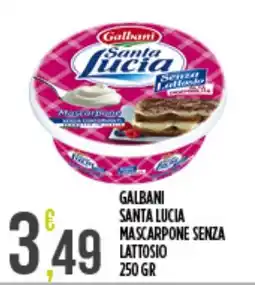 Supermercato Pollio Galbani Santa Lucia Mascarpone senza lattosio offerta