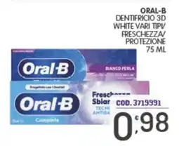 Eurocash Oral-B dentifricio 3D white vari tipi offerta