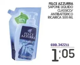 Eurocash Felce Azzurra Sapone Liquido Classico/Antibatterico Ricarica offerta