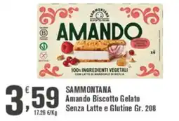 Conté Supermercati Sammontana Amando Biscotto Gelato Senza Latte e Glutine offerta
