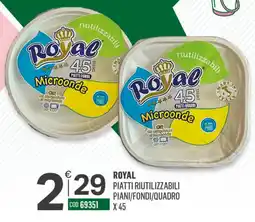Tutto Risparmio Cash&Carry Royal piatti riutilizzabili piani/fondi/quadro offerta