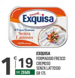 Tutto Risparmio Cash&Carry Exquisa formaggio fresco cremoso senza lattosio offerta