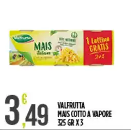 Supermercato Pollio Valfrutta Mais Cotto a Vapore offerta