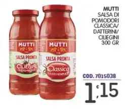 Eurocash Mutti salsa di pomodori classica/ datterini/ ciliegini offerta