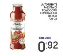 Eurocash La Torrente passata di pomodoro con basilico fresco offerta