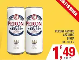 Conté Supermercati Peroni Nastro Azzurro birra offerta