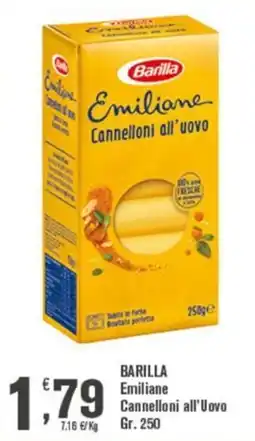 Conté Supermercati Barilla Emiliane Cannelloni all’Uovo offerta