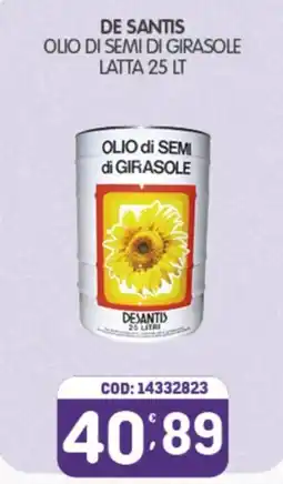 Eurocash Olio di semi di girasole De Santis offerta