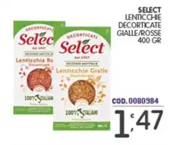 Eurocash Select Lenticchie Decorticate Gialle/Rosse offerta