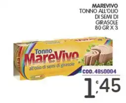 Eurocash Tonno MareVivo all'olio di semi di girasole offerta