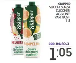Eurocash Skipper succhi senza zuccheri aggiunti offerta