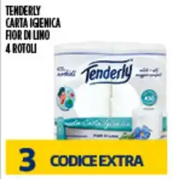 Supermercato Pollio Carta igienica Tenderly fiore di lino offerta