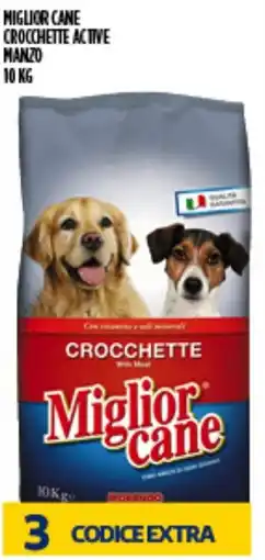 Supermercato Pollio Crocchette active manzo Miglior cane offerta