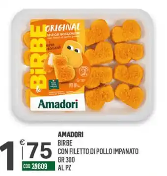 Amadori Birbe con filetto di pollo impanato