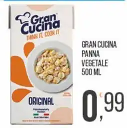 Cash pro Gran Cucina panna vegetale offerta