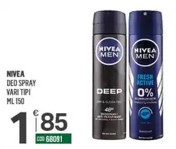 Tutto Risparmio Cash&Carry Nivea deo spray offerta