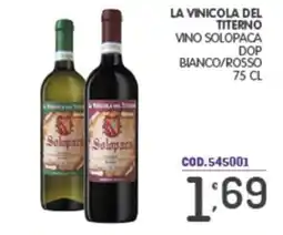 Eurocash La Vinicola Del Titerno Vino Solopaca DOP Bianco/Rosso offerta