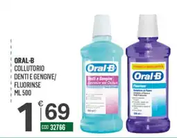 Tutto Risparmio Cash&Carry Oral-B collutorio denti e gengive/fluorinse offerta