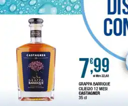 Sidis Grappa Barrique Ciliegio 12 Mesi Castagner offerta
