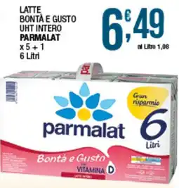 Sidis Latte Bontà e Gusto UHT Intero Parmalat offerta