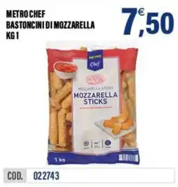 Adhoc Mozzarella sticks Metro Chef offerta