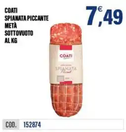Adhoc Coati spianata piccante offerta