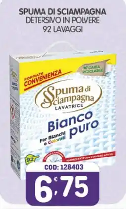 Eurocash Spuma di sciampagna lavatrice bianco puro offerta