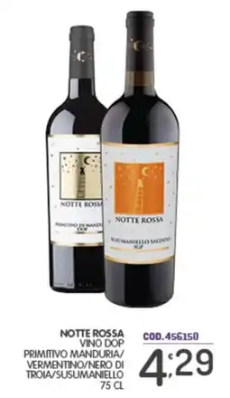 Eurocash Notte rossa vino dop primitivo manduria/ vermentino/nero di troia/susumaniello offerta